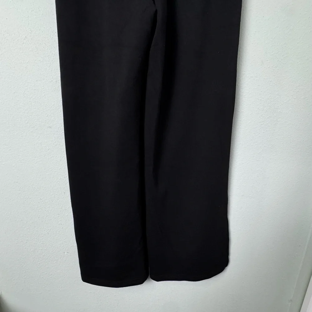 P.CILL‎ Blake Wide Leg Pants with Bottom Slits Butter Modal Black Size Small